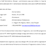 isi dan data diri surat