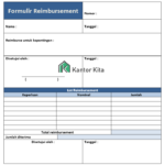 contoh formulir reimbursement dari Kantor Kita