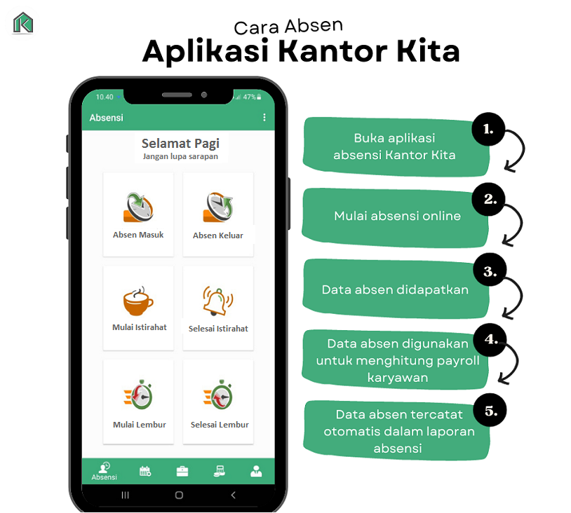 Cara Absen Menggunakan Aplikasi Absensi Online Kantor Kita 