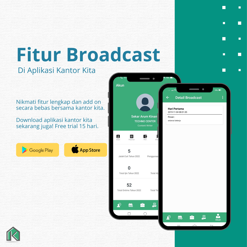 Fitur Broadcast Di Aplikasi Kantor Kita
