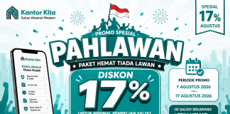 Promo PAHLAWAN: Diskon 17% Isi Saldo Kantor Kita