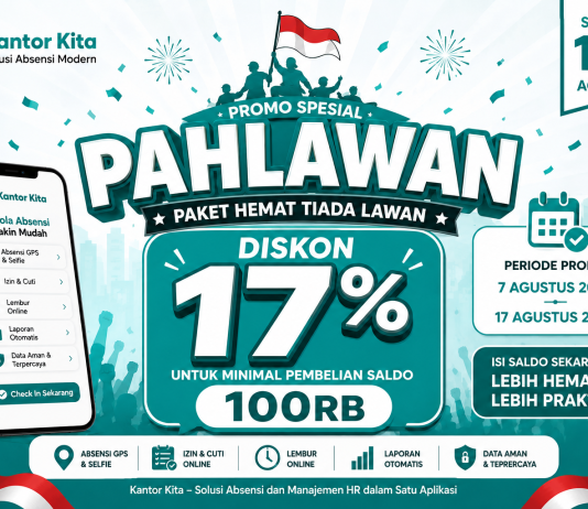 Promo PAHLAWAN: Diskon 17% Isi Saldo Kantor Kita