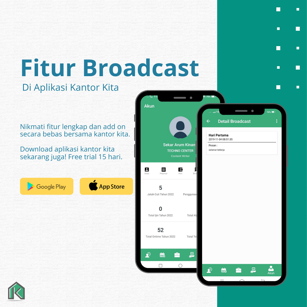 fitur broadcast kantor kita