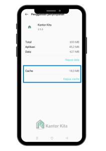 Hapus Data dan Cache Aplikasi Kantor Kita