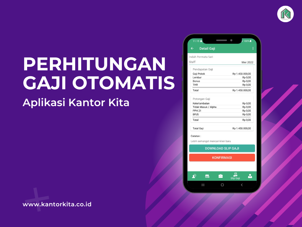 Perhitungan Gaji Otomatis Kantor Kita