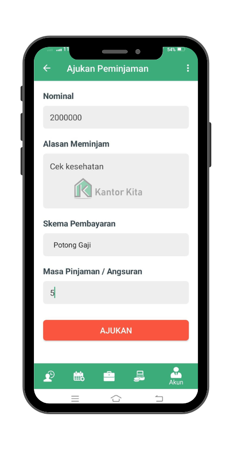 Keterangan Pengajuan Pinjaman 