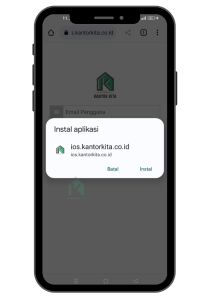 Pop up Install Aplikasi Kantor Kita Versi Lite